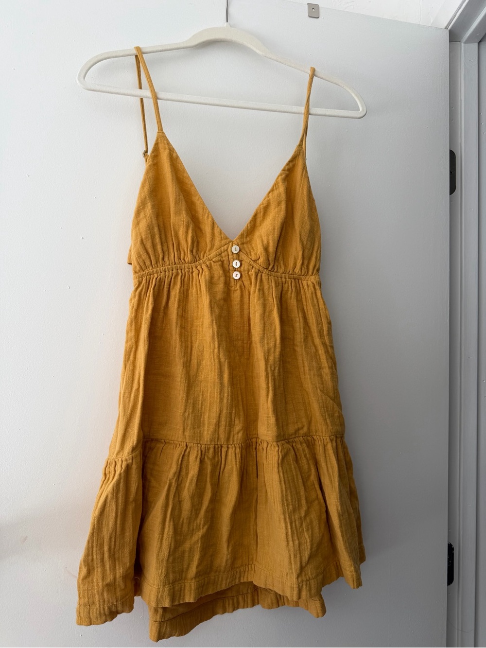 Roxy Mustard Yellow warm rays Mini Dress